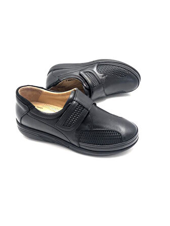 Hakiki DeriTam Ortopedik Cırtlı Kadın Anne Ayakkabısı