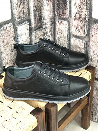 Hakiki Deri Ortopedik Termo Taban Kışlık Erkek Ayakkabı