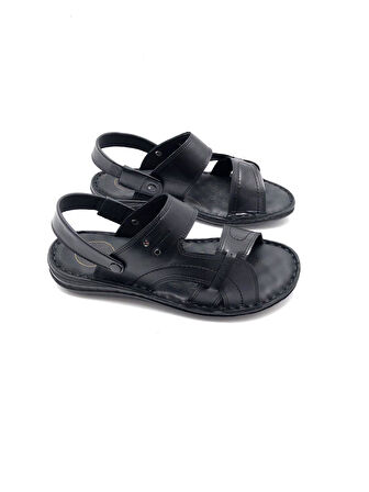 Hakiki  Deri Tam Ortopedik Masajlı Erkek Sandalet