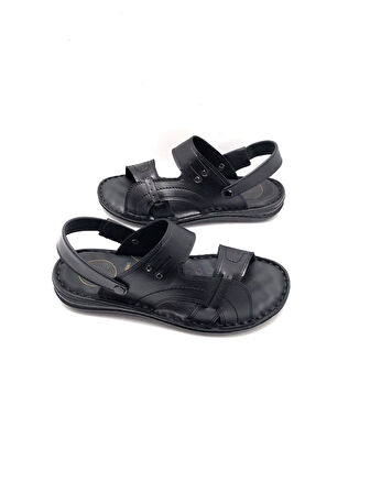 Hakiki  Deri Tam Ortopedik Masajlı Erkek Sandalet