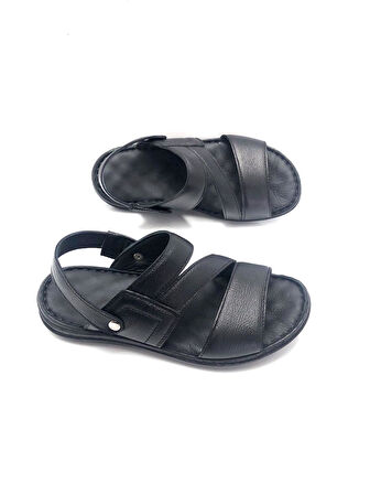 Hakiki Deri Tam Ortopedik Masajlı Erkek Sandalet