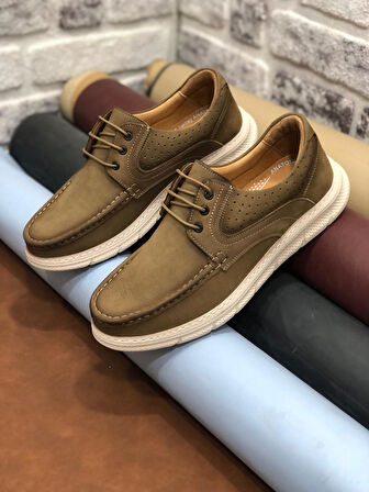 Birkan Hakiki Nubuk Deri Ortopedik Hafif Rahat Yumuşak Erkek Ayakkabı