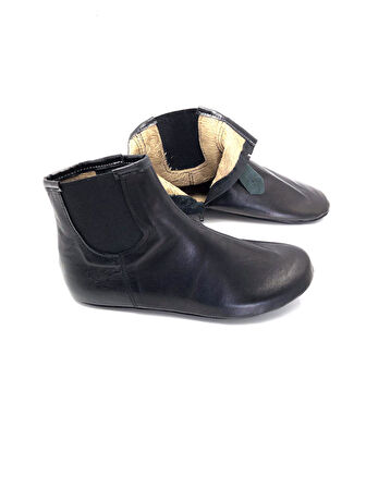 Hakiki Deri Kürklü Sıcak Astar Fermuar Ve Lastikli Yumuşak Mest