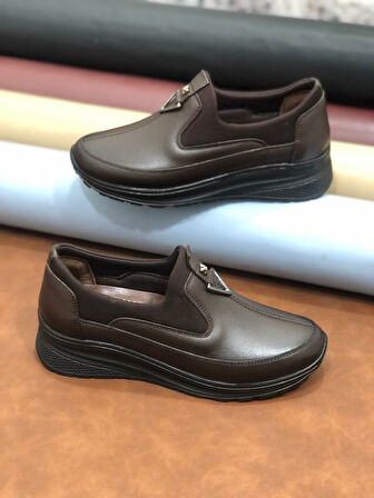 maRЯka Hakiki Deri Tam  Ortopedik Hafif Yumuşak Kadın Anne Ayakkabısı