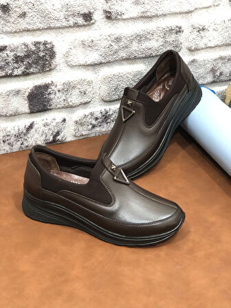 maRЯka Hakiki Deri Tam  Ortopedik Hafif Yumuşak Kadın Anne Ayakkabısı