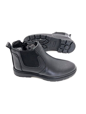 Hakiki  Deri Ortopedik Jel Tabanlık Kürklü Kışlık Erkek Bot