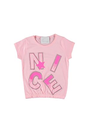 Pundikids Kız Çocuk Altı Lastikli T-shirt