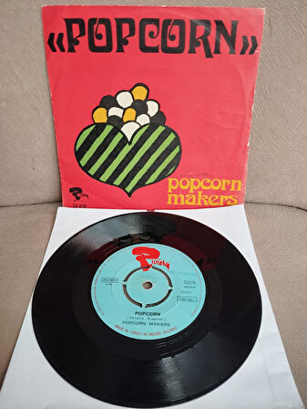 The Popcorn Makers ‎– Popcorn - 1972 Türkiye Basım  45 lik Plak