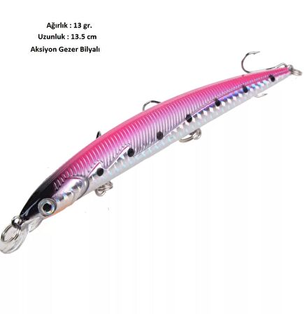 13 Gr.SahteYem Lures Rapala,Turna,Levrek,Lüfer,Çinekop,Palamut,Rapala,Sahte Zoka b4