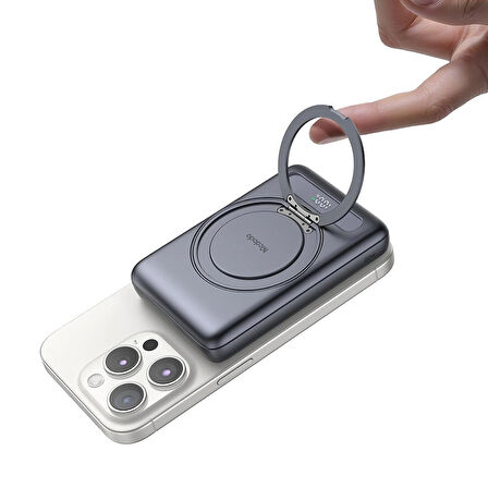 Mcdodo MC-8371 10000mAh - 20W Dahili 360° Halka Standlı Metal Ultra İnce Manyetik Powerbank