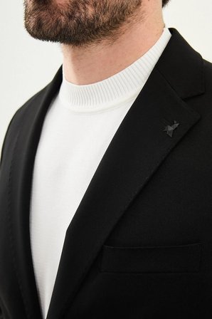 Mcr Erkek Düz Slim Fit Mono Yaka Pantolonu Kemer Tokalı Takım Elbise 45435
