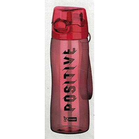MİKRO  PLASTİK MATARA 750 ML  3075 KIRMIZI