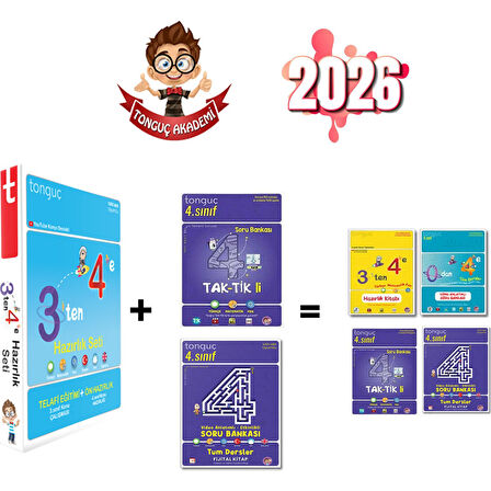 3 Ten 4 E Hazırlık Seti+ 4. Sınıf Taktikli Soru Bankası+ 4. Sınıf Video Anlatımlı Etkinlikli S.b.
