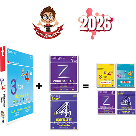 3 Ten 4 E Hazırlık Seti+ 4. Sınıf Zoru Bankası+ 4. Sınıf Vide Anlatımlı Etkinlikli S.b.