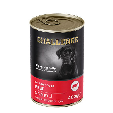 Challenge Pate Sığır Etli Yetişkin Köpek Konservesi 400 gr (24 Adet)