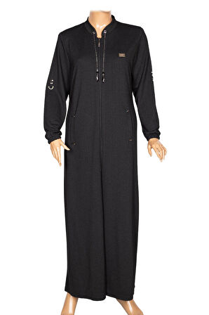 Hesna Kadın Zeren Battal Beden Baharlık Boydan Siyah Pardesü