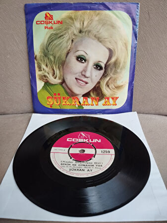Şükran Ay ‎– Benim Ne Günahim Var / Seni Sevdiğim Için  - 1973 Türkiye Basım  45 lik Plak