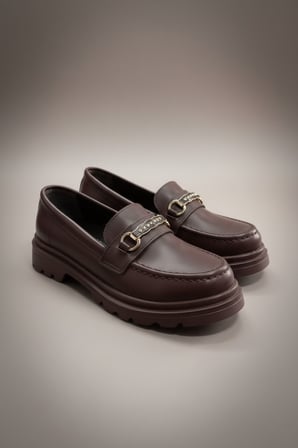 VELİKUNDURA HK KADIN LOAFER ACI KAHVE TOKALI GÜNLÜK AYAKKABI