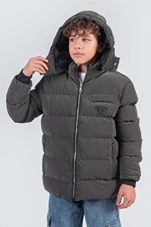  Nova Kumaş Kapüşonlu Erkek Çocuk Kışlık Mont KM2509