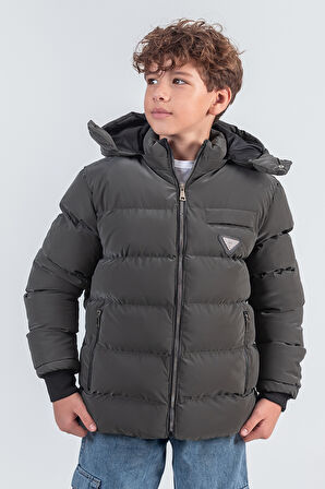  Nova Kumaş Kapüşonlu Erkek Çocuk Kışlık Mont KM2509