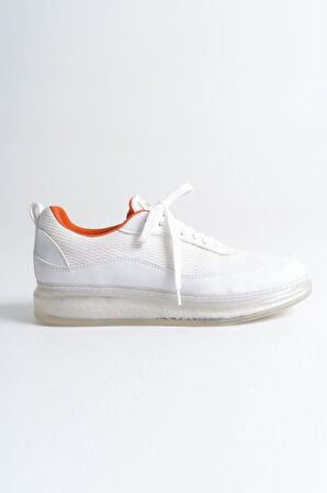 CH181 - RRT İpekyol  Erkek Ayakkabı BEYAZ - TURUNCU