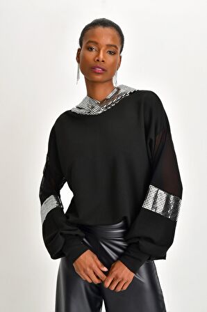 IŞILTILI SWEATSHIRT 