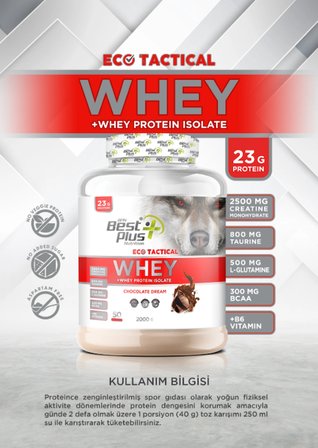 BPN Best Plus Nutrition Eco Tactical Whey Protein Tozu 2000 Gr Çikolata