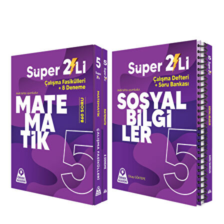 Örnek Akademi 5.Sınıf Süper İkili Matematik ve Sosyal Bilgiler Seti 2 Kitap