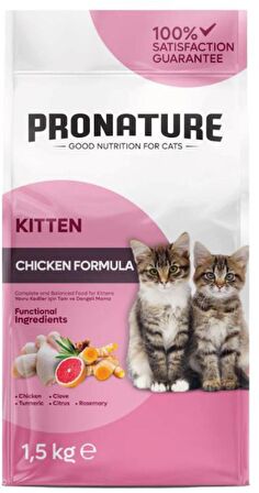 Pronature Daily Growth Tavuklu ve Pirinçli Yavru Kedi Maması 1,5 Kg