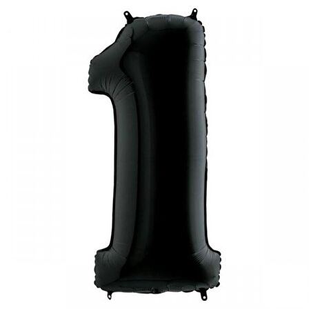 FOLYO BALON RAKAM 1 SİYAH 102 CM