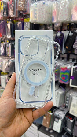 iphone 16 Pro şeffaf Magsafe Silikon Kılıf