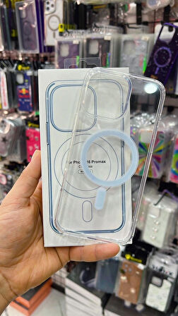  iphone 16 ProMax şeffaf Magsafe Silikon Kılıf