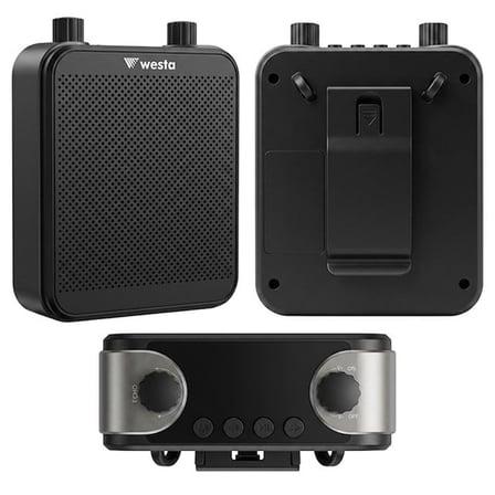 Westa WAP-300T USB + SD Kart Girişli Şarjlı Mini Seyyar Kablosuz Mikrofonlu Rehber Anfisi