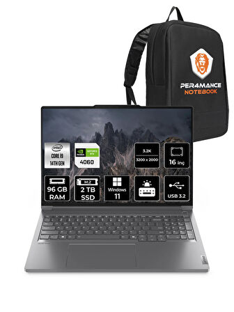 LENOVO ThinkBook 16P G5 i9-14900HX 96GB 2TB SSD RTX4060/8GB 16" 3.2K 165Hz W11P & PER4 ÇANTA