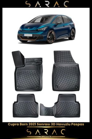 Cupra Born 2022 Model Araca Özel 3d Havuzlu Paspas
