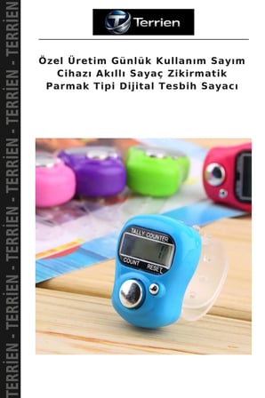 Özel Üretim Günlük Kullanım Sayım Cihazı Akıllı Sayaç Zikirmatik Parmak Tipi Dijital Tesbih Sayacı