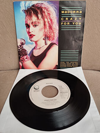 MADONNA - Crazy For You - 1985 Hollanda Basım 45lik Plak 2.EL