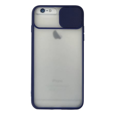 Apple İphone 6 Plus Kılıf Palm Buzlu Kamera Sürgülü Silikon - Lacivert