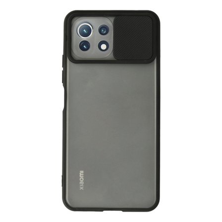 Xiaomi Mi 11 Lite Kılıf Palm Buzlu Kamera Sürgülü Silikon - Siyah