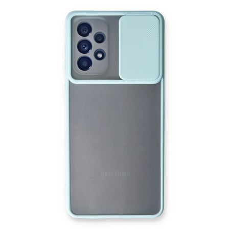 Samsung Galaxy A33 5g Kılıf Palm Buzlu Kamera Sürgülü Silikon - Turkuaz
