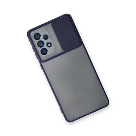 Samsung Galaxy A53 5g Kılıf Palm Buzlu Kamera Sürgülü Silikon - Lacivert