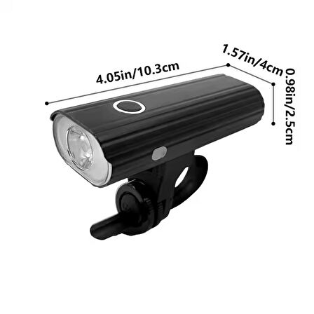 Schulzz 800 Lümen 3xT6 Led Type-C ile Şarj Edilebilir Bisiklet Farı