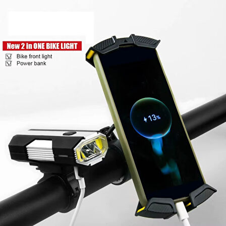 Schulzz 700 Lümen 3xT6 Led USB ile Şarj Edilebilir Bisiklet Farı