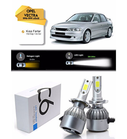 Opel Vectra  Kısa Far Led Xenon Şimşek Etkili 1996-1999 Arası
