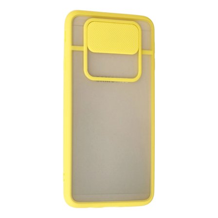 Samsung Galaxy J7 Prime Kılıf Palm Buzlu Kamera Sürgülü Silikon - Sarı