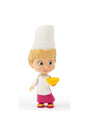 Aşçı Masha Koca Ayı Oyuncak Figür Masha Ve Koca Ayı Sürpriz Kar Tanesi Maşa ve Koca Ayı Masha MHA29