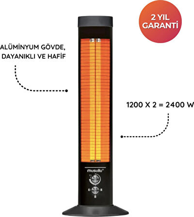 Turba Powerheat Dikey Elektrikli Isıtıcı/Soba