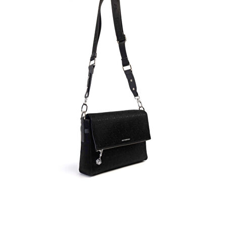 Silver Polo  Kadın Çapraz Çanta 963-39473 SILVER POLO ÇAPRAZ BAYAN ÇANTASI M158 SİYAH-NOVA SİYAH