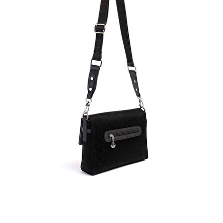 Silver Polo  Kadın Çapraz Çanta 963-39473 SILVER POLO ÇAPRAZ BAYAN ÇANTASI M158 SİYAH-NOVA SİYAH