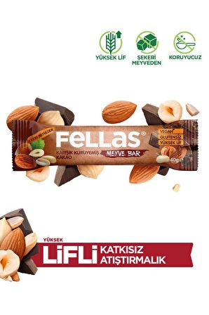 Meyve Bar - Karışık Kuruyemişli ve Kakaolu  40 gr x 12 Adet